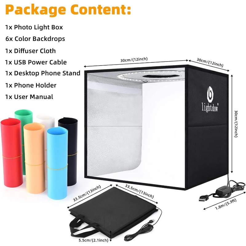 Photography Lighting Kit Portable - Kit Lightdow Photo Studio Light Box