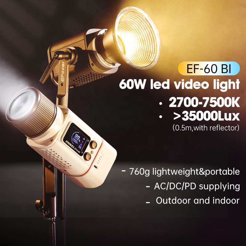JINBEI EF-60BI 60W Kit di illu - Photography Lighting Handheld recensione e prezzo